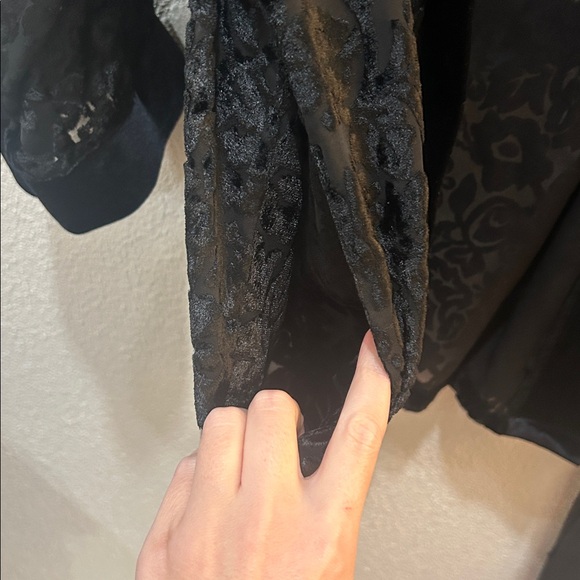 Vintage 90s Victoria's Secret Gold Label Velvet Sleep Dress and Robe Set - Picture 14 of 16